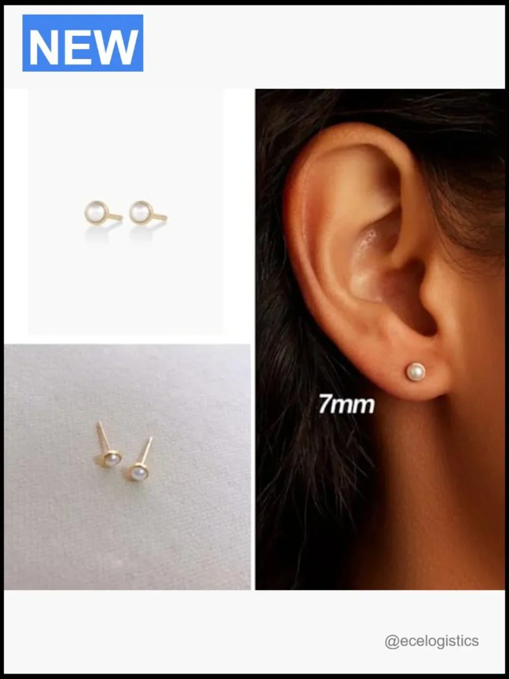 3 Pairs Gold Hoop Earrings Set Huggie Hoops Studs Dainty Stacking Jewelry